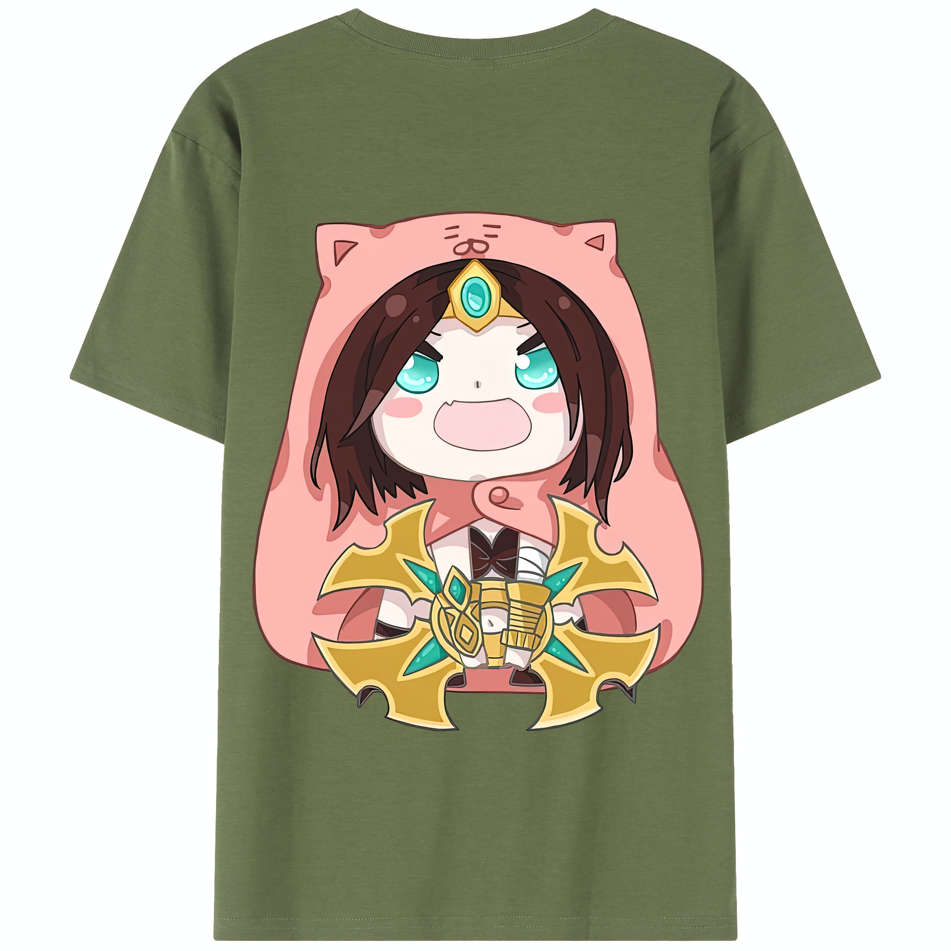 リーグ・オブ・レジェンド League of Legends LOL 綿100％半袖Tシャツ（背面プリント）